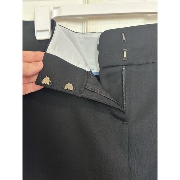 Y2K J Crew 100% Wool Black Pencil Skirt Size 10 Preppy Classic Office Siren - Picture 4 of 6